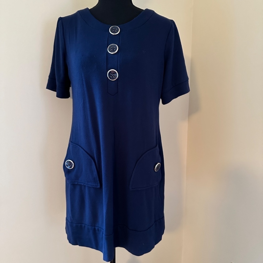 *NINE WEST* Navy Short Sleeve Dress Size 10